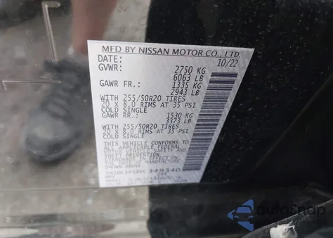 2023 Infiniti Qx60 Luxe Awd from USA, damaged, VIN 5N1DL1FS8PC349340